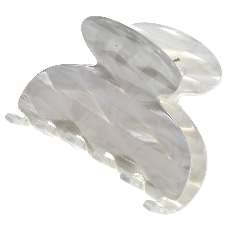Camila Paris CP3065 French Hair Clip for Women Handmade White Small Girls Hair Claw Clips Jaw Durable Styling Hair Accessories for Women Strong Hold No Slip Grip Made in France