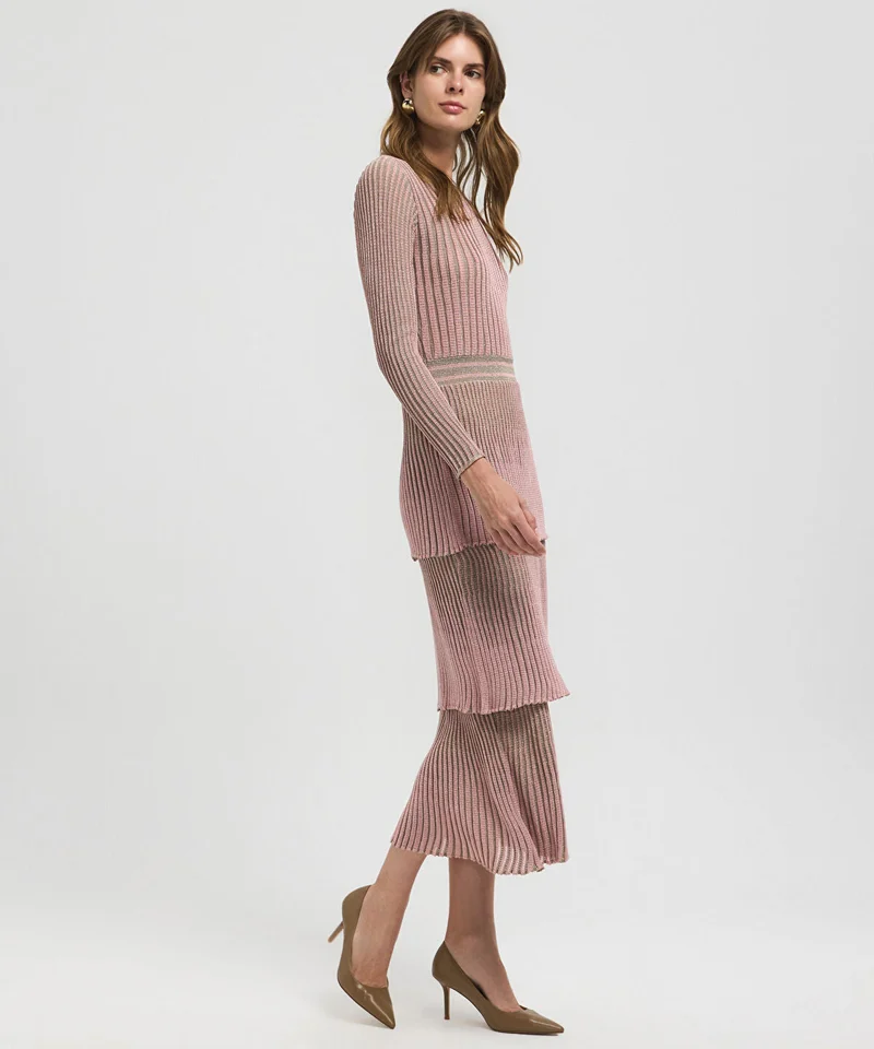ابيكول Tiered Hem Knit Dress