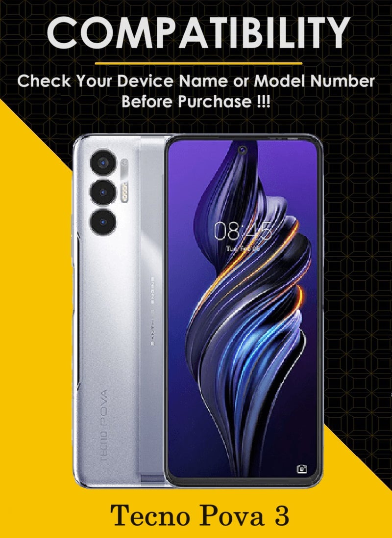 AINA 4 Pieces Tempered Glass Screen Protector 5D Designed For Tecno Pova 3 Full Glue Edge to Edge Full Screen Coverage And Bubble Free - Image 3
