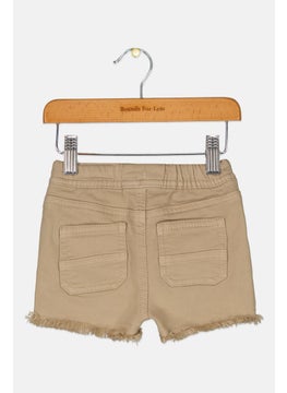 Lefties Toddlers Boy Solid Drawstring Shorts, Tan  - Image 2