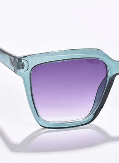 Haute Sauce Purple Lens Green Wayfarer Sunglasses  - Image 2