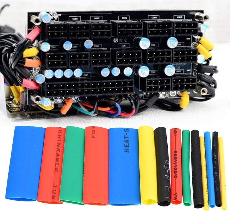 530pcs Heat Shrink Tube Assortment Polyolefin Insulated Shrinkable Tubing for Electrical Wire Cable Protection Flame Retardant in Multiple Colors Sizes Black Red Blue Green - Image 3