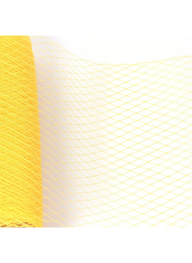 Generic DIY Bride Big Eye Mesh Photo Studio Headwear Diamond Mesh Fabric Big Eye Mesh Veil Multi-color Optional Yellow