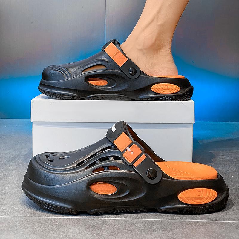 Hole Shoes Men'S Summer Casual Outer Wear Non-Slip Dual-Purpose Baotou Half Slippers For Sports Shoes Beach Sandals - Image 2