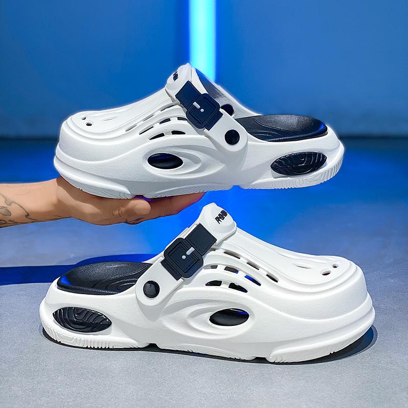 Hole Shoes Men'S Summer Casual Outer Wear Non-Slip Dual-Purpose Baotou Half Slippers For Sports Shoes Beach Sandals - Image 3