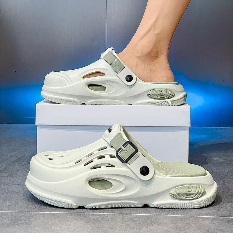 Hole Shoes Men'S Summer Casual Outer Wear Non-Slip Dual-Purpose Baotou Half Slippers For Sports Shoes Beach Sandals - Image 4
