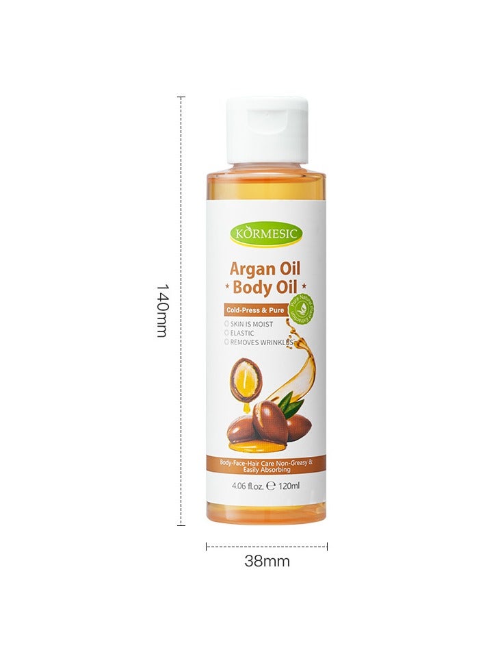 Kormesic Argan Oil Body Massage Oil 120ml - Repair & Hydrate Skin - Image 1