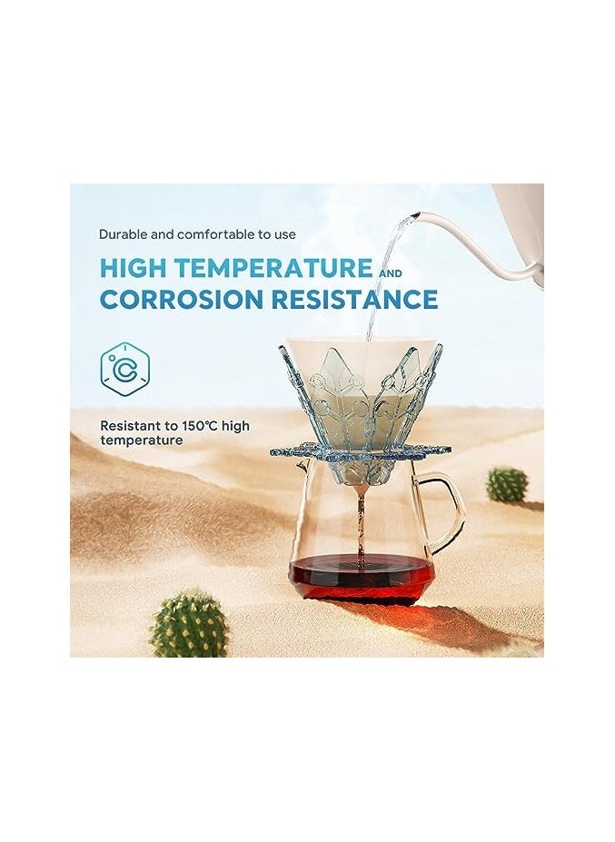 Generic - Collapsible Reusable Coffee Dripper with 40 V60 Paper Filters - Portable Pour Over Coffee Maker for Home, Office, Camping, and Travel - Convenient Filter Holder Included. - Image 1