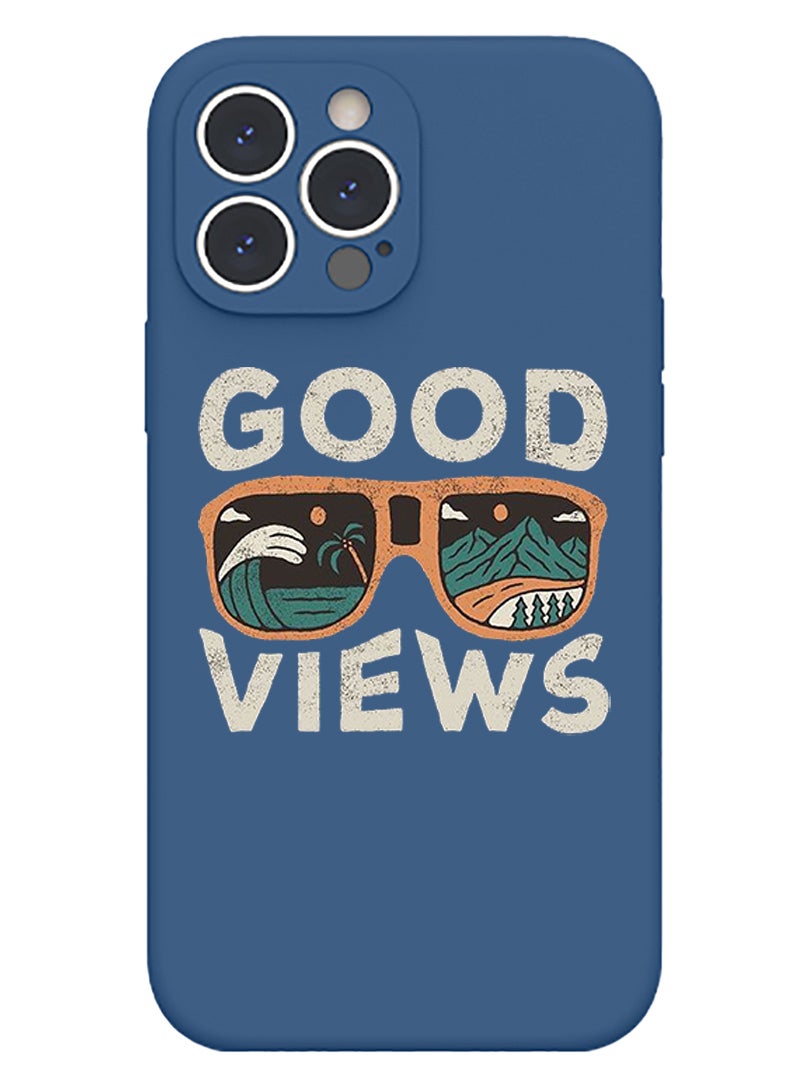 Theodor Protective Slim Fit Case Liquid Silicone Cover with Full Body Protection Anti-Scratch Shockproof Case For iPhone 15 Pro Max Blue  - Goodbye copy - Image 1