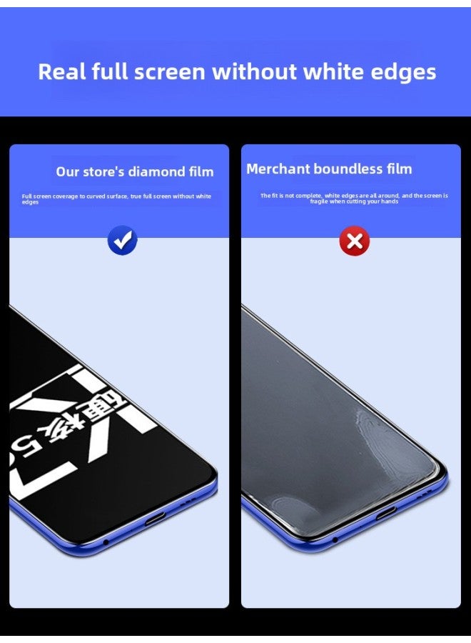 OppoK7 Tempered Glass Film For OppoK7x Full Screen Cover Mobile Phone Film No White Edge K7 Anti-Blue Light Eye Protection K7X High-Colour:[full Screen Covered With Tempered Film]◆2 Pieces Of Ultra-high Definition Version + 1 Piece Of Blu-ray Version-Size:OPPO K7  - Image 3