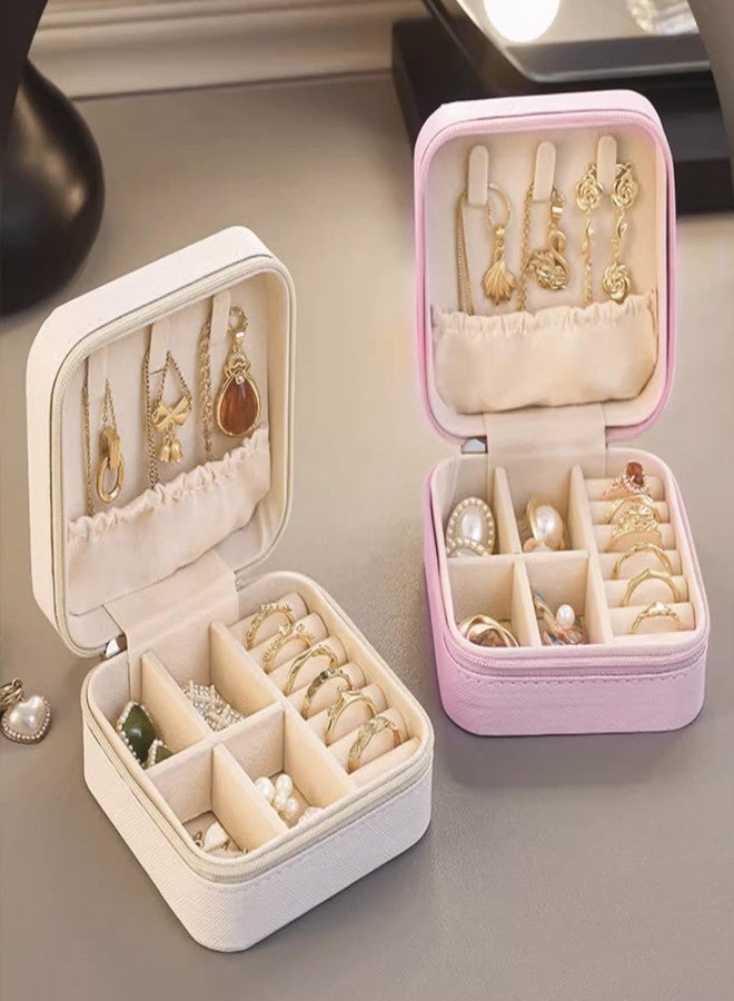 SENONAPO 36 Pcs Small Jewelry Travel Case Bulk Small Ring Gift Boxes with Zipper Portable Mini Jewelry Box Leather Jewelry Organizer Earring Storage Container for Women Travel Organizer Supplies (Multicolor) - Image 4