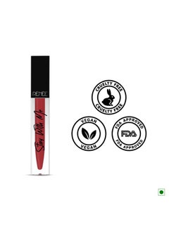 Renee RENEE Stay With Me Matte Lip Color Hunger for Berry 5ml| Long Lasting, Light Weight & Non Transfer Formula| Water & Smudge Proof  - Image 3
