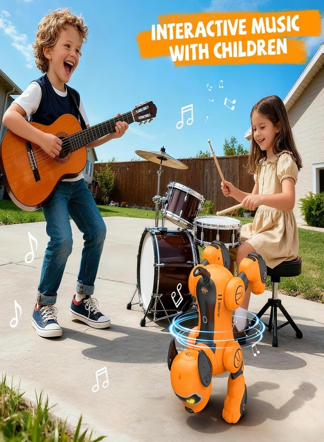 PRANITE Children's Remote Control Robot Dog, Programmable Toy Touch Interactive, Music Interactive Toy, with Follow Mode [Yellow] - Image 5