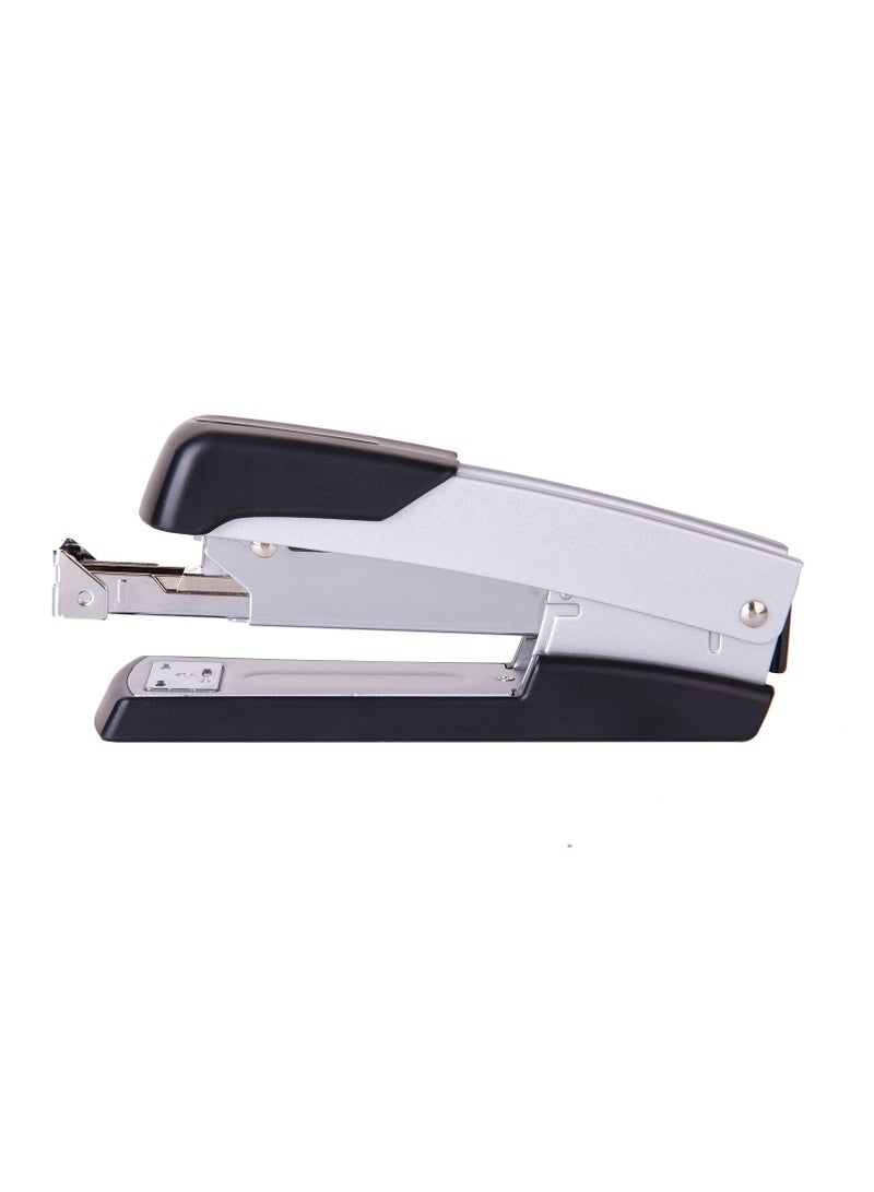 Deli E0416 Stapler 鈥?50 Sheets, Rotatable Anvil, Front Loading, Black/Silver - Image 1