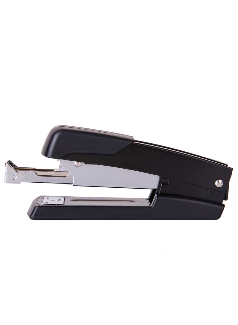 Deli E0416 Stapler 鈥?50 Sheets, Rotatable Anvil, Front Loading, Black/Silver - Image 2