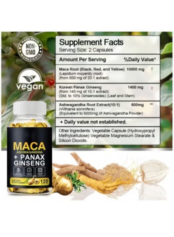 MACA Ginseng Capsules: Boost Physical Fitness & Enhance Stamina, A One-Stop Solution to Revitalize Body and Mind - Image 3