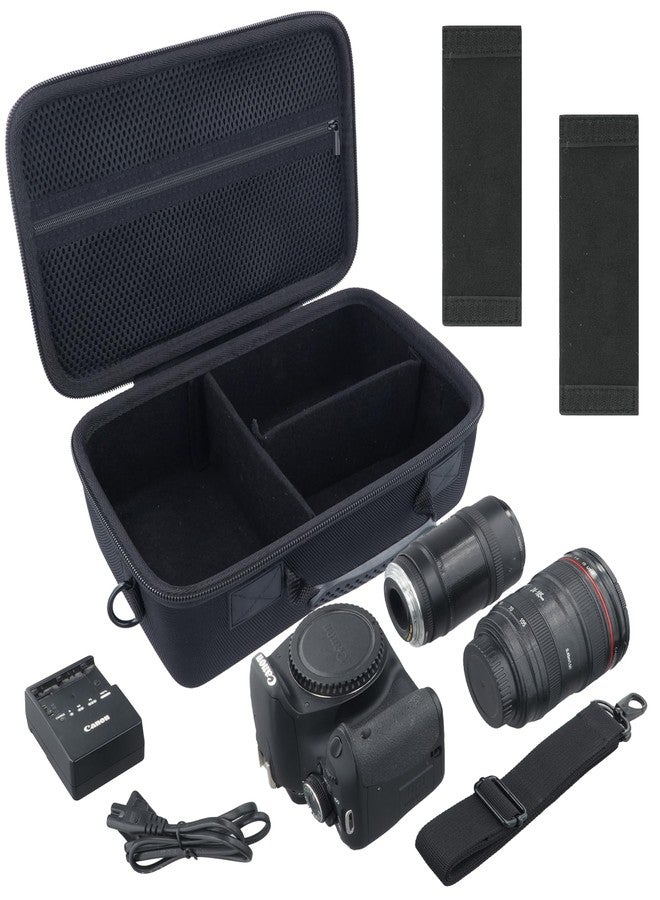 Baval Camera Case Compatible with Canon EOS Rebel T7 / T100 / R50 / R100 / R5 / R6 Mark II / 90D DSLR Camera with 18-55mm Lens,Sony,Nikon DSLR Camera Protective Case with Shoulder Strap (Black Case) - Image 3