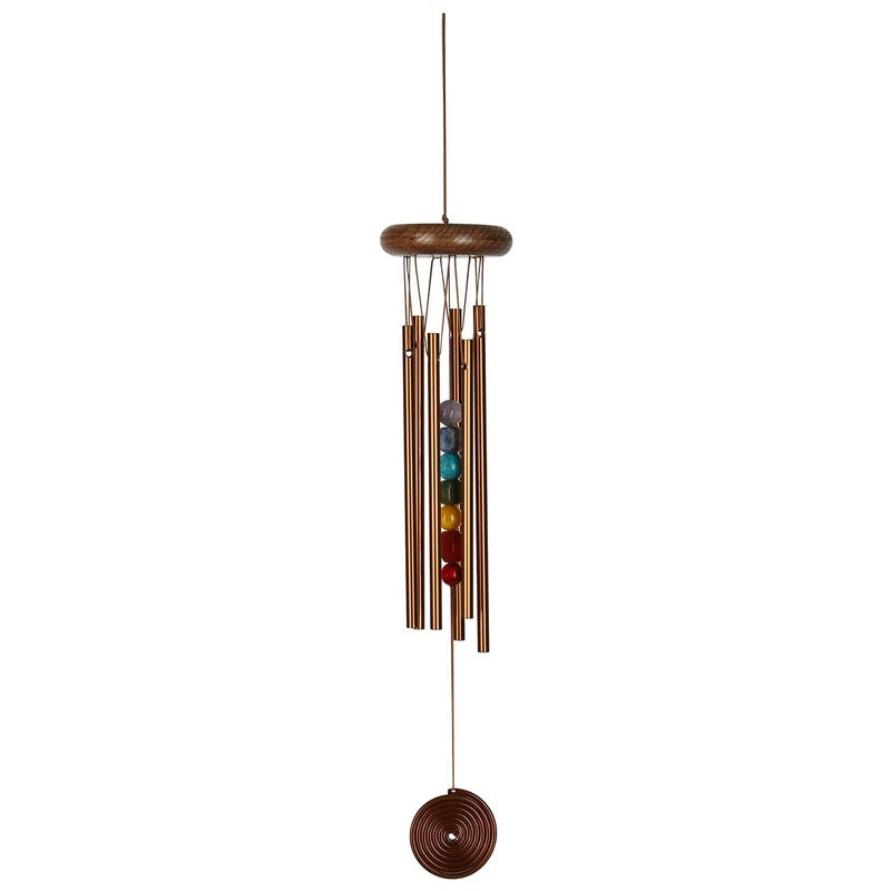 Woodstock Chimes Signature Collection Woodstock Chakra Chime 17 Bronze Eastern Energies Wind Chimes for Outdoor Patio Home Garden Decor CC7BR