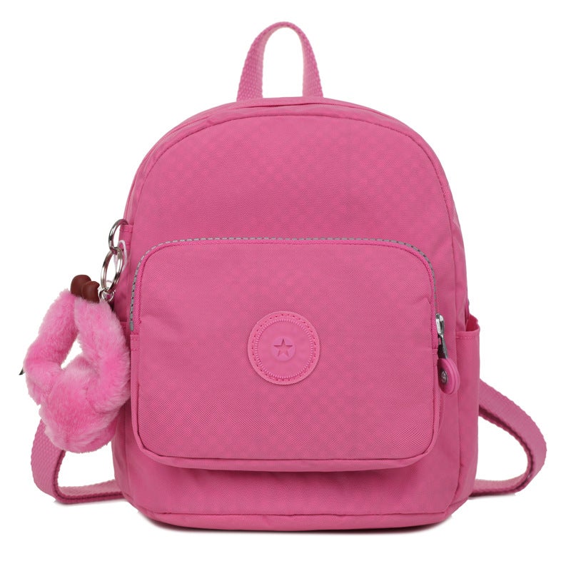 Cute Monkey Mini Backpack Versatile Womens Satchel Barbie Powder