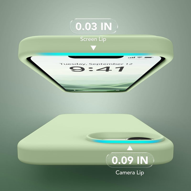 SuydanBox Magnetic for iPhone 17e/iPhone 16e Case, Compatible with MagSafe, [Soft Anti-Scratch Microfiber Lining] Slim Silicone Shockproof Protective Phone Case for iPhone 17e/16e 6.1", Matcha - Image 5