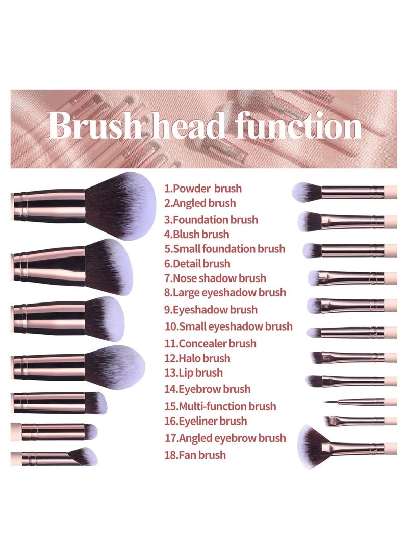 BS Mall BS MALL Makeup Brushes Premium Synthetic Foundation Powder Concealers Eye Shadows Brush Set with sponge & Holder Sponge Case 25 pcs set  - Image 3