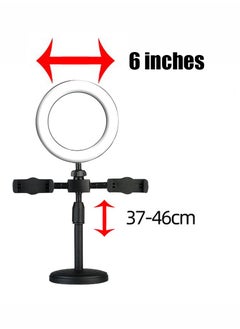 Generic 6 Inch Selfie Ring Light with Tripod Stand Dimmable Led Camera Ring Light and Phone Holder for Live Stream Makeup YouTube Video Compatible with iPhone Android Remote  - Image 4