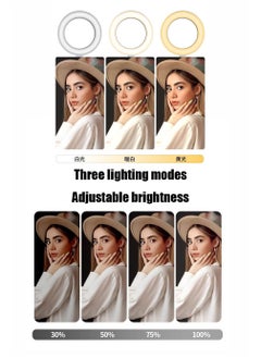 Generic 6 Inch Selfie Ring Light with Tripod Stand Dimmable Led Camera Ring Light and Phone Holder for Live Stream Makeup YouTube Video Compatible with iPhone Android Remote  - Image 5