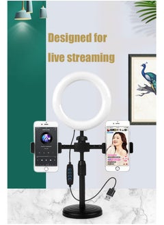 Generic 6 Inch Selfie Ring Light with Tripod Stand Dimmable Led Camera Ring Light and Phone Holder for Live Stream Makeup YouTube Video Compatible with iPhone Android Remote  - Image 3