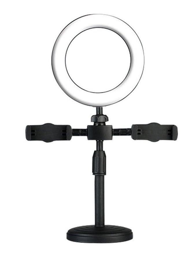 Generic - 6 Inch Selfie Ring Light with Tripod Stand Dimmable Led Camera Ring Light and Phone Holder for Live Stream Makeup YouTube Video Compatible with iPhone Android Remote - Image 1