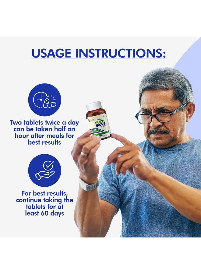 FYTIKA فيتيكا فليكسى موف - مكمل دعم المفاصل، جلوكوزامين، وردة الورد، بوسويليا سيراتا، يدعم صحة العظام، المفاصل، الغضاريف، للرجال، النساء - 210 قرص (عبوة من 7) - Image 5