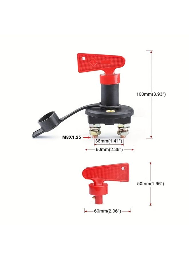 M8 Size Kill Switch Battery Disconnector Isolator 12V 24V Power Cut Off for Car Truck Boat - Image 3