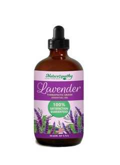 NATUROPATHY NATURE. THERAPY. BEAUTY Naturopathy Lavender Essential Oil, 100% Natural Therapeutic Grade, Premium Quality Lavender Oil, 4 fl. Oz - Perfect for Aromatherapy and Relaxation  - Image 2