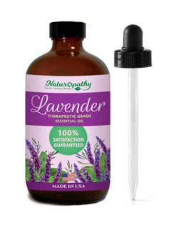 NATUROPATHY NATURE. THERAPY. BEAUTY Naturopathy Lavender Essential Oil, 100% Natural Therapeutic Grade, Premium Quality Lavender Oil, 4 fl. Oz - Perfect for Aromatherapy and Relaxation  - Image 1