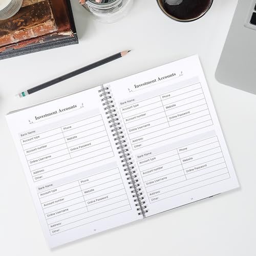 Thboxes My Final Wishes, End of Life Planner Death Spiral Estate Planner Organizer Things You Need Know When I'm Gone Notebook 7.4"x10.1" for Possessions Affairs，Black - Image 5