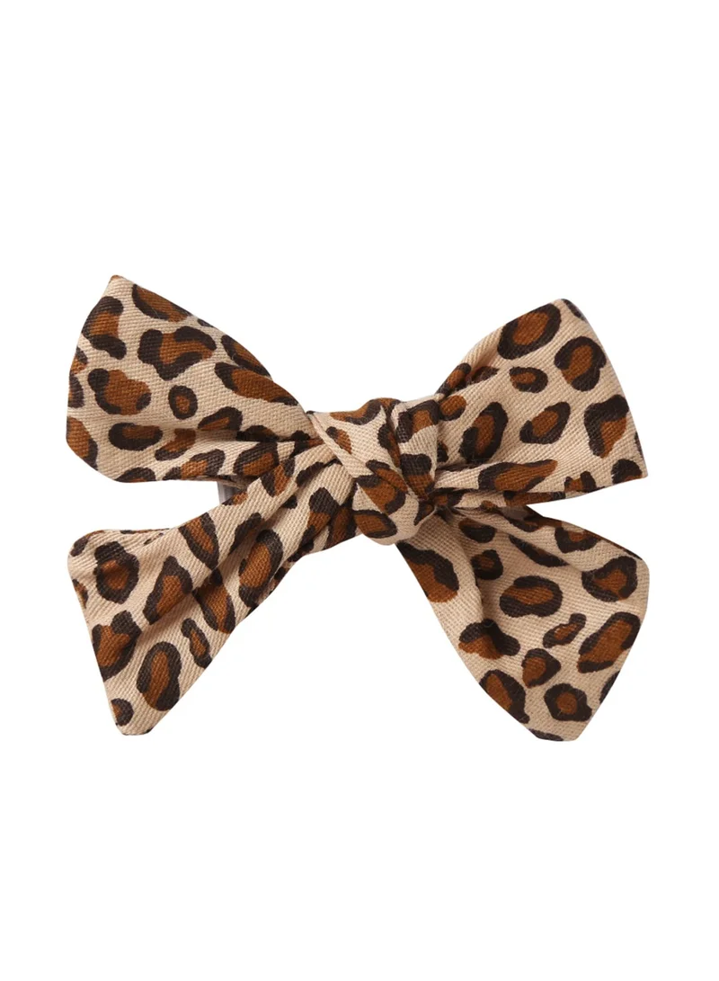 D'Daniela Rana Ribbon Bow Clip Set For Babies and Girls -  Cream & Brown