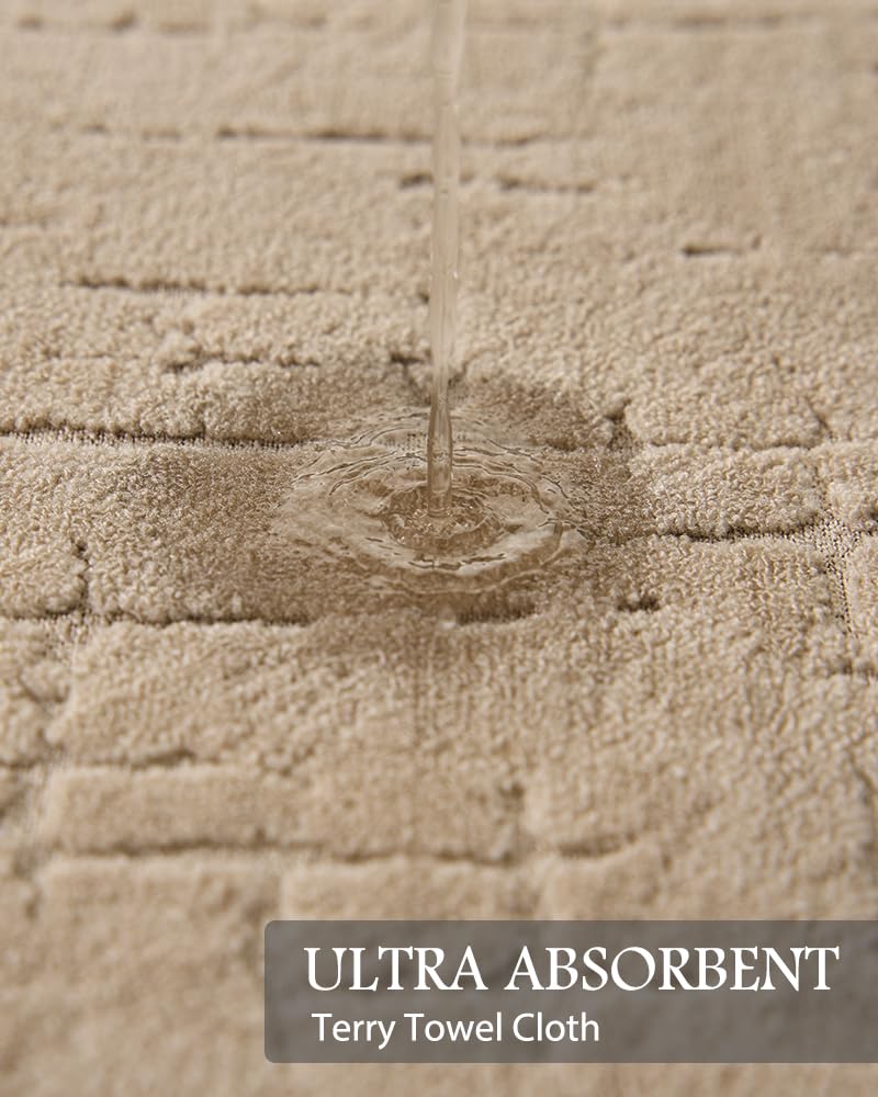 amoami-bath mat-super super uSSORBINT QUICE الحمام الجاف الحصير الحصير الدعم القابل للغسل للحمام السجاد الباهت رفيع الذروة تناسب السجادة حمام الباب ل - Image 2