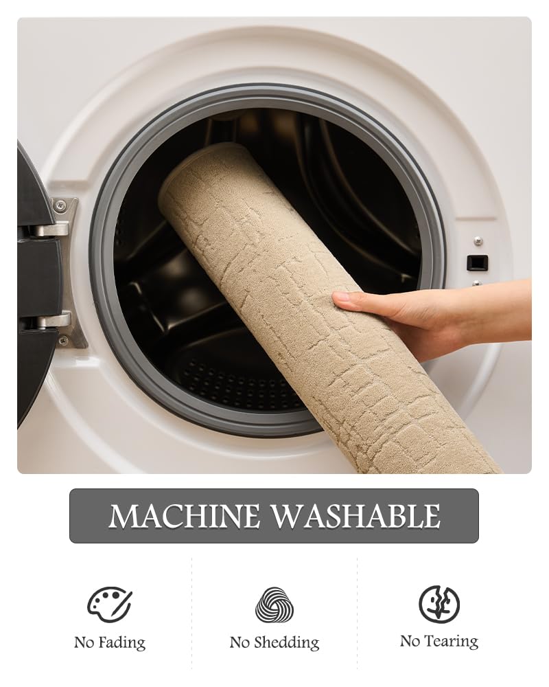 amoami-bath mat-super super uSSORBINT QUICE الحمام الجاف الحصير الحصير الدعم القابل للغسل للحمام السجاد الباهت رفيع الذروة تناسب السجادة حمام الباب ل - Image 4