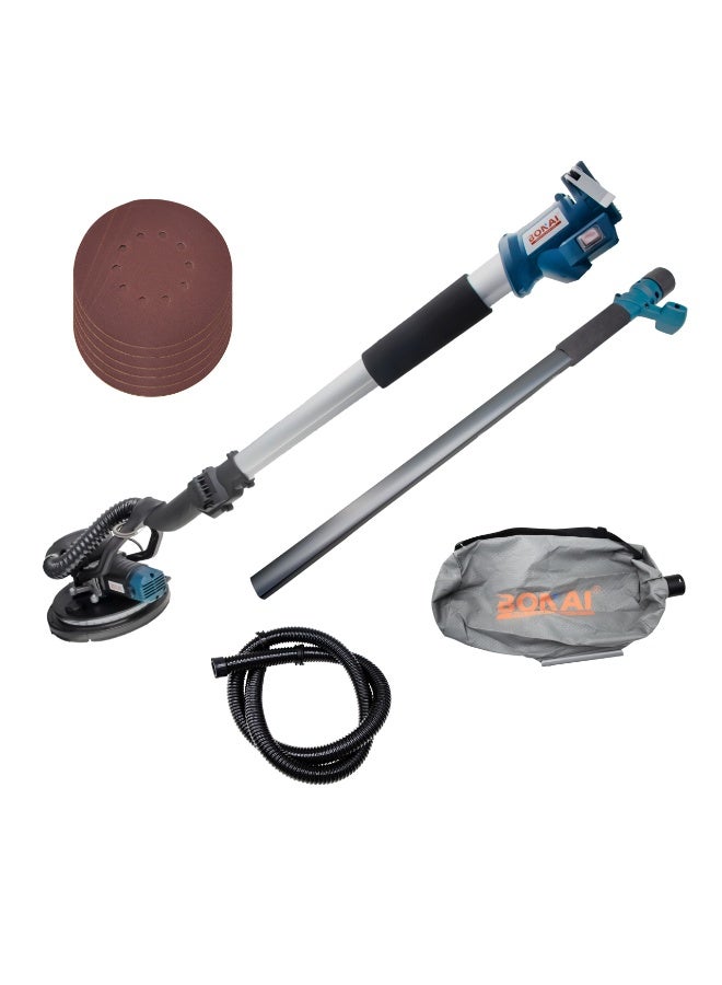 BONAI 1800W Drywall Sander with Telescopic Handle, Variable Speed, Dust Extraction System, LED Light, Wall Ceiling Electric Sander for Plaster and Paint Finishing – Model BN-HK201 - Image 1