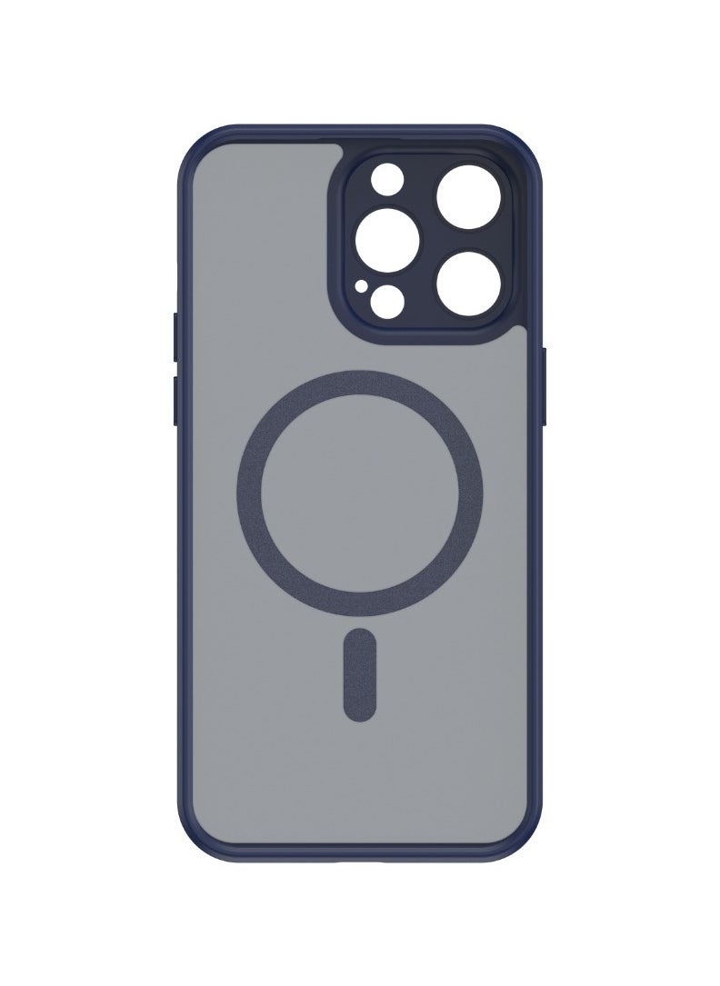 HuntKey - Huntkey iPhone 15 Pro Magsafe Case Clear【Strong Magnet N52】【Shockproof Airbag Protection】iPhone 15 Pro Cover for iPhone 15 Pro Clear Inclusive lens (Navy Blue) - Image 1