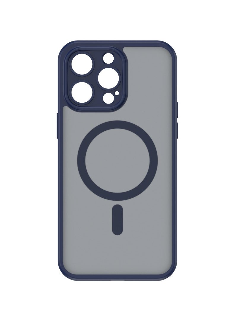 HuntKey - Huntkey iPhone 15 Pro Magsafe Case Clear【Strong Magnet N52】【Shockproof Airbag Protection】iPhone 15 Pro Cover for iPhone 15 Pro Clear Inclusive lens (Navy Blue) - Image 1