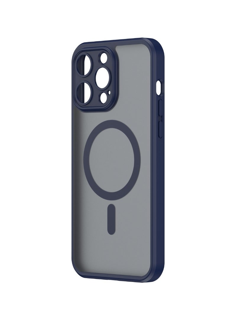 HuntKey - Huntkey iPhone 15 Pro Magsafe Case Clear【Strong Magnet N52】【Shockproof Airbag Protection】iPhone 15 Pro Cover for iPhone 15 Pro Clear Inclusive lens (Navy Blue) - Image 1