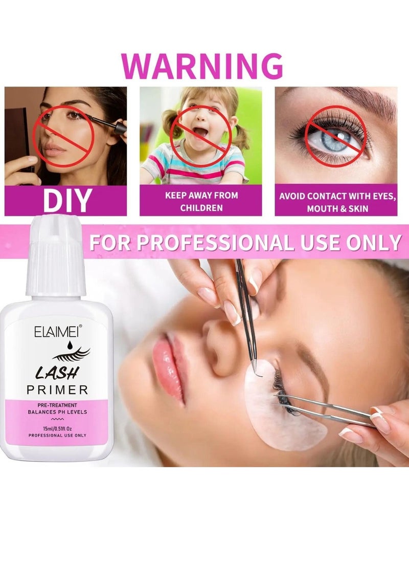 Elaimei Lash Primer for Eyelash Extension Easy to Remove Proteins and Oils Enhance Adhesive Strength of Eyelash Extensions Pre Treatment for Lash Enhancer Primer Professional Use Only  - Image 4