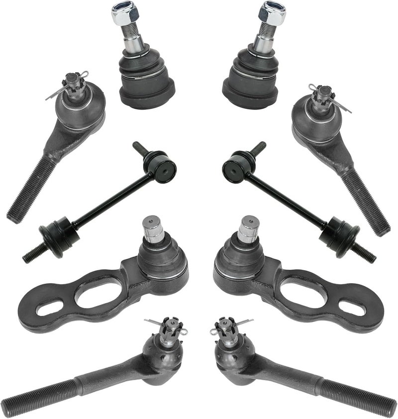 TRQ Front Steering & Suspension Kit Ball Joint Sway Bar Stabilizer Link Tie Rod Compatible with 1998-2002 Ford Crown Victoria Lincoln Town Car Mercury Grand Marquis - Image 1