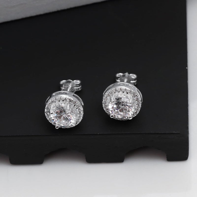 LeCalla 925 Sterling Silver Stud Earrings for Men's | BIS Hallmarked Lightweight Stud and Hoop Earring Mens Jewelry Gift for Dad Father Son Husband Boyfriend or Brother - Image 3