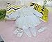 OYESY Reborn Baby Dolls Clothes 20 inch Outfit Accessories Princess Dress 5pcs Set for 1723 Inch Reborn Doll Newborn GirlBoy Clothing SetSuper Cute White Dress 5pcs Set - Image 4