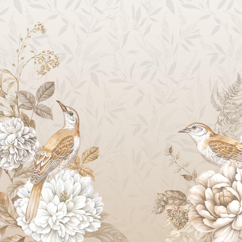 Home Centre Natura Capers Cotton 250TC Floral Print 3Pcs King Fitted Bedsheeet Set - Image 5