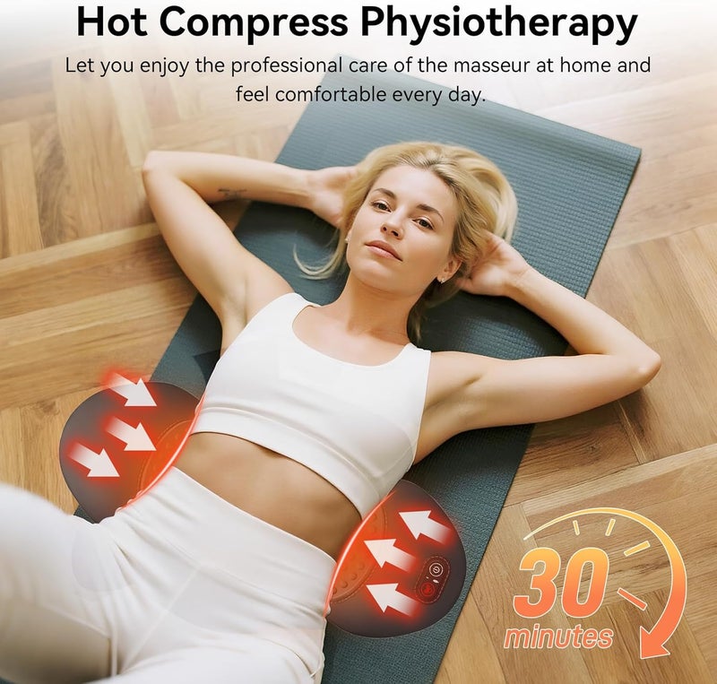 FWW 3 in 1 Electric Lumbar Support Pillow with Adjustable Height for Bed and Chair, Back Massager with Heat, Back Massager for Pain Relief Deep Tissue, Electric Lumbar Pillow with Heat Vibration Traction - Image 4