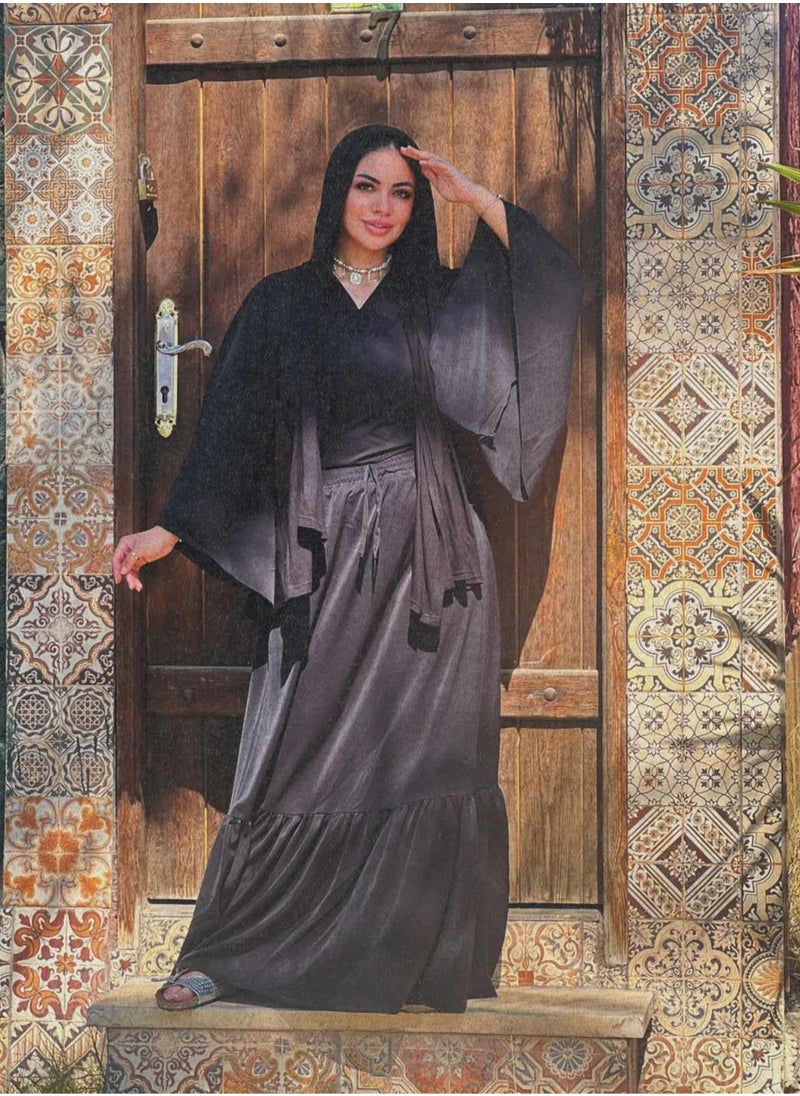 بيوريتوبيا طقم مكون من قطعتين تنورة وبلوزة مصنوعة من مادة روزالين  - Image 2