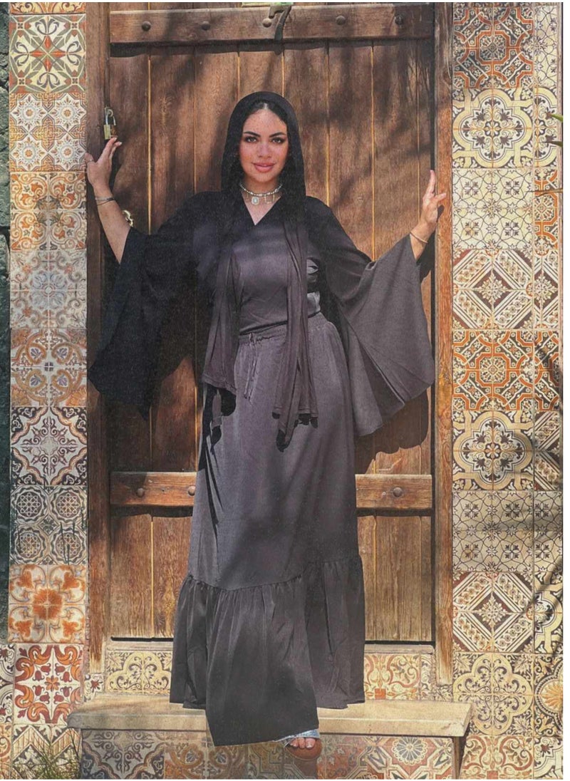 بيوريتوبيا طقم مكون من قطعتين تنورة وبلوزة مصنوعة من مادة روزالين  - Image 3