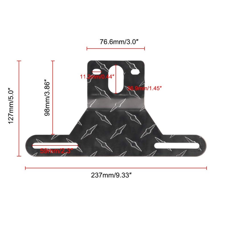 EVER Aluminum Trailer License Plate Light Bracket Universal for Most Trailer and Truck - Image 2